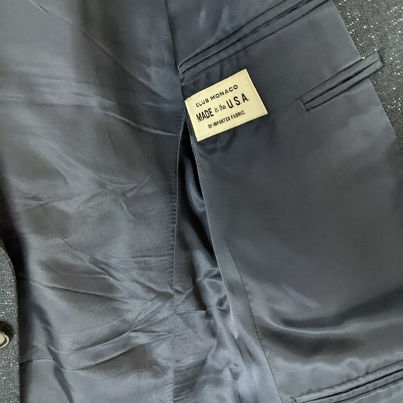 NWOT Club Monaco Dark Navy Speckle Blazer Sz40L - Picture 5 of 7